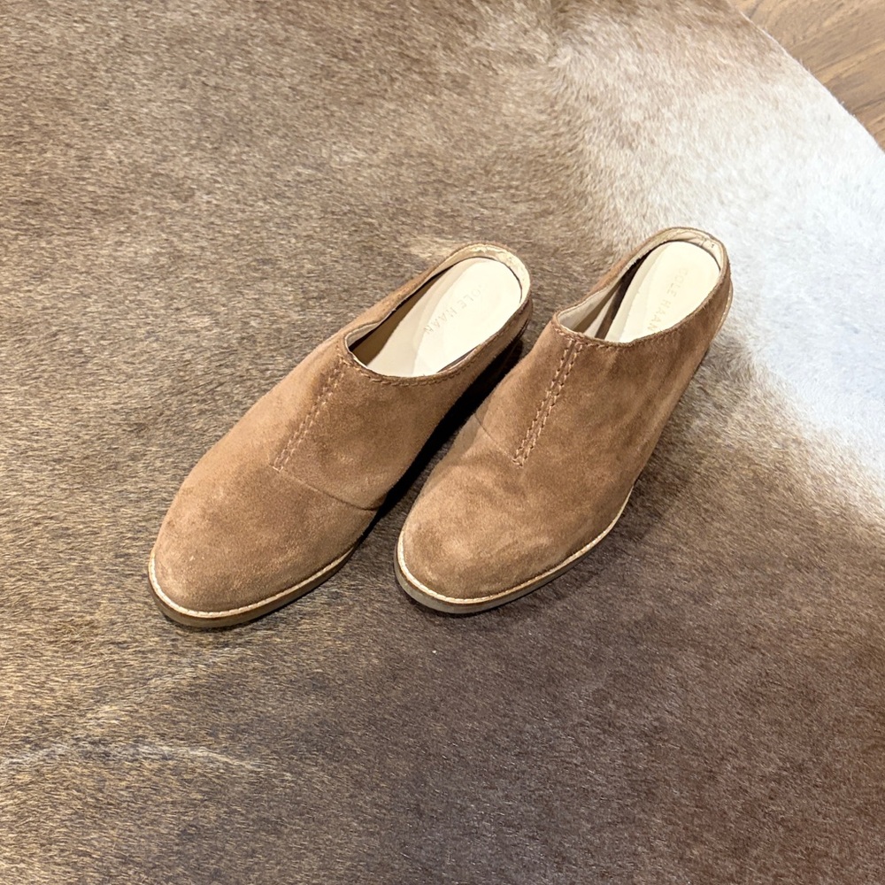 Cole Haan Tan Suede Women's Mules/Slides